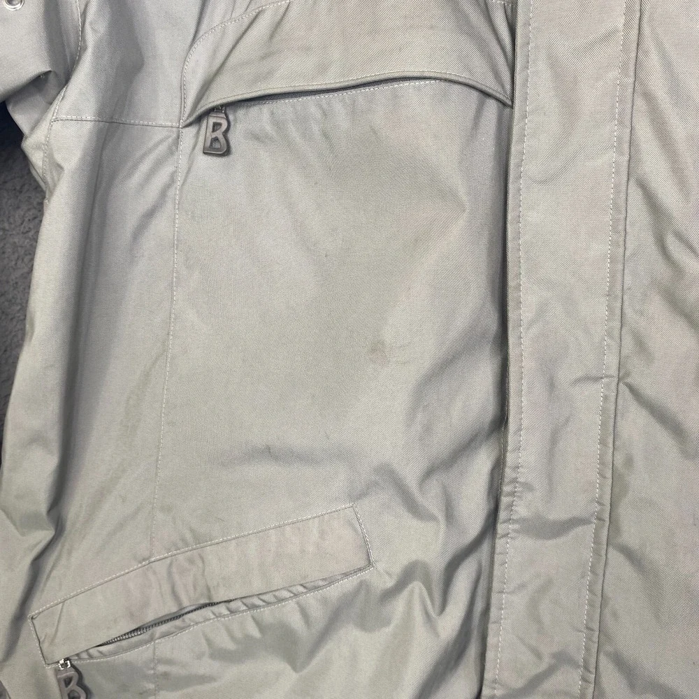 Bogner Ski Jacket Mens 42 Gray Zip Hooded Snowboard Outdoor Hooded